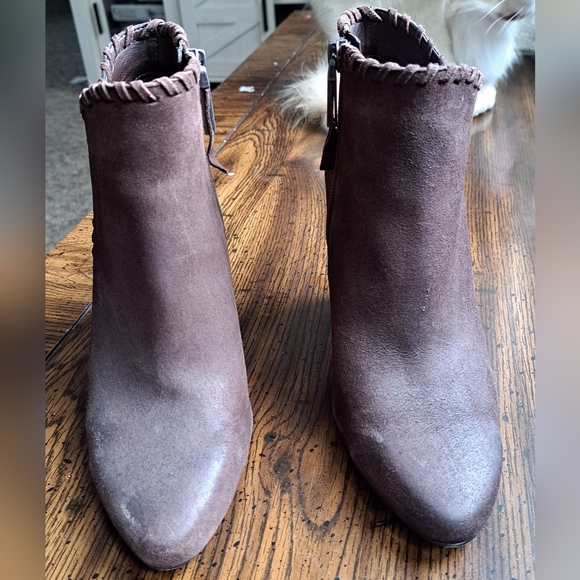 1. State Brown Ankle Booties with Stitch Detail - Picture 2 of 4